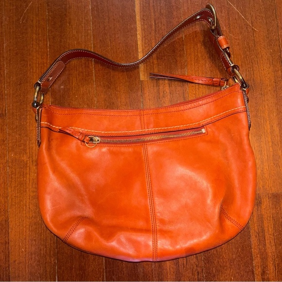 Coach Orange Soho Pleated Bag - Picture 3 of 5